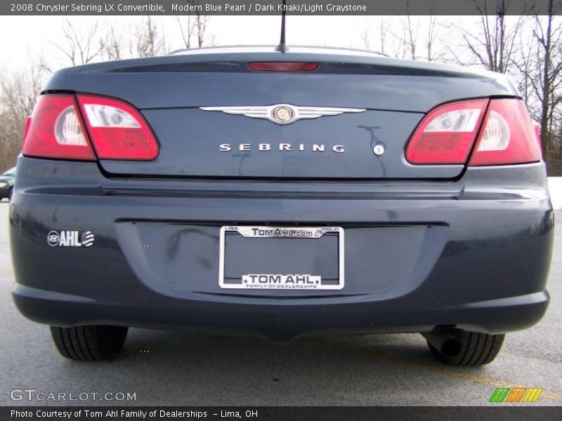 Modern Blue Pearl / Dark Khaki/Light Graystone 2008 Chrysler Sebring LX Convertible