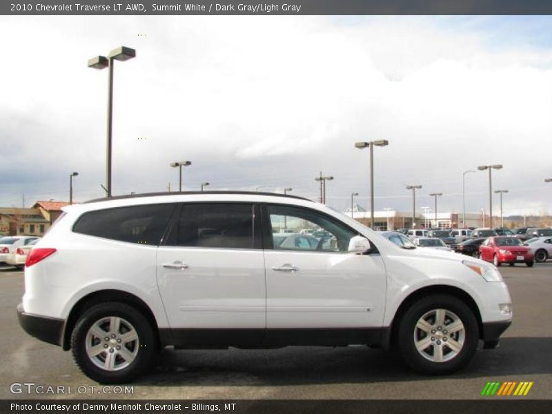 Summit White / Dark Gray/Light Gray 2010 Chevrolet Traverse LT AWD