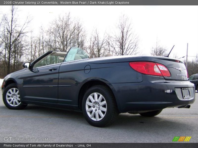 Modern Blue Pearl / Dark Khaki/Light Graystone 2008 Chrysler Sebring LX Convertible