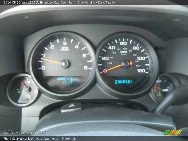 Storm Gray Metallic / Dark Titanium 2010 GMC Sierra 1500 SL Extended Cab 4x4