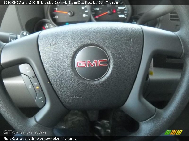 Storm Gray Metallic / Dark Titanium 2010 GMC Sierra 1500 SL Extended Cab 4x4