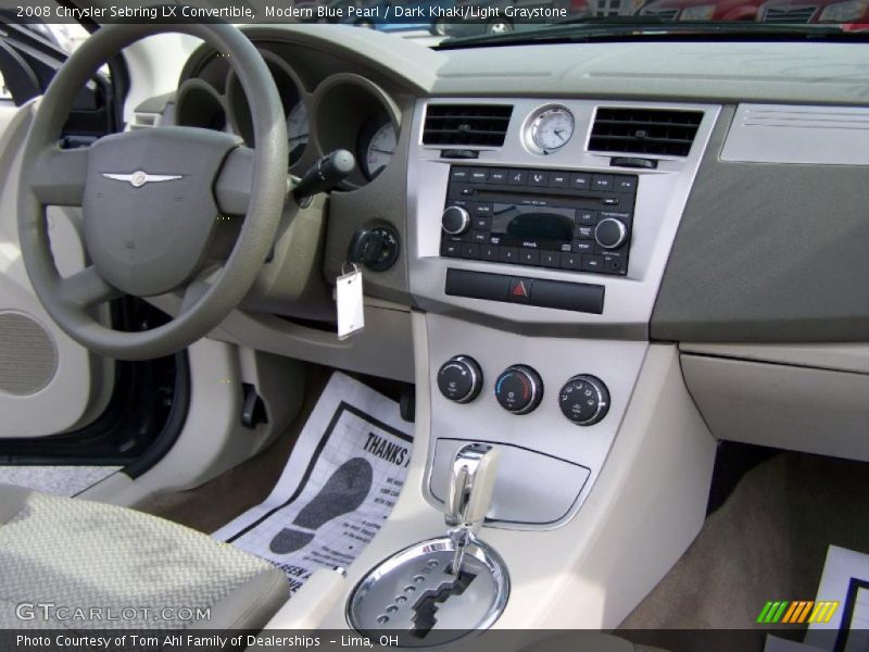 Modern Blue Pearl / Dark Khaki/Light Graystone 2008 Chrysler Sebring LX Convertible