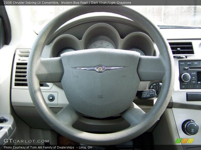 Modern Blue Pearl / Dark Khaki/Light Graystone 2008 Chrysler Sebring LX Convertible