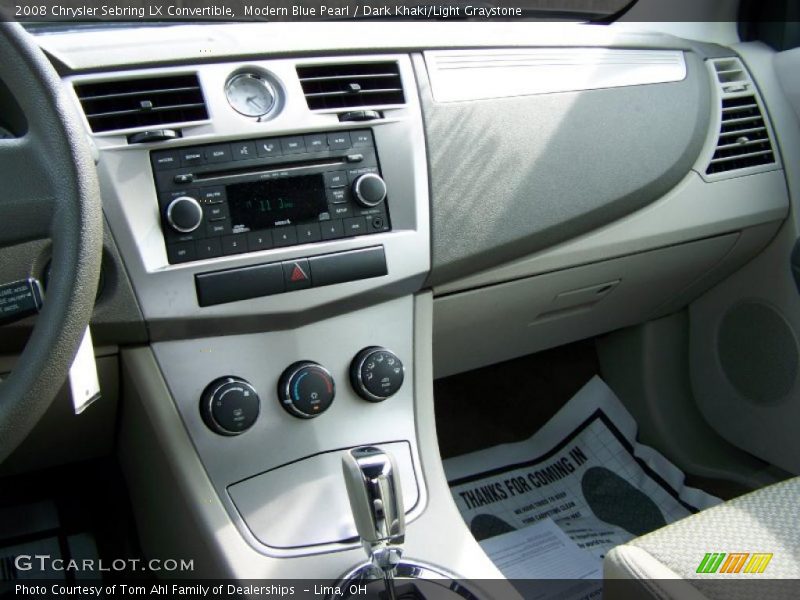Modern Blue Pearl / Dark Khaki/Light Graystone 2008 Chrysler Sebring LX Convertible