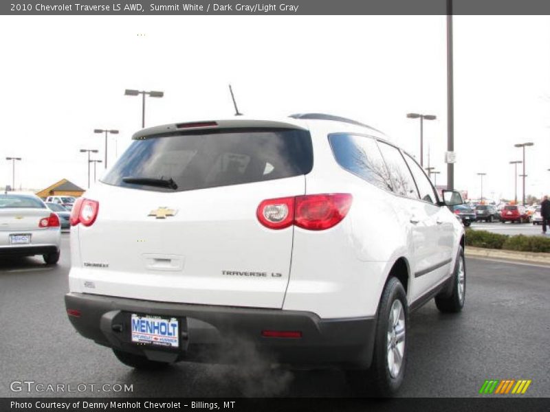 Summit White / Dark Gray/Light Gray 2010 Chevrolet Traverse LS AWD