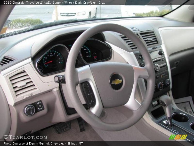 Summit White / Dark Gray/Light Gray 2010 Chevrolet Traverse LS AWD