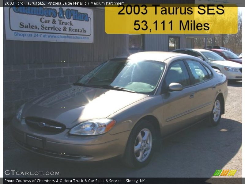 Arizona Beige Metallic / Medium Parchment 2003 Ford Taurus SES