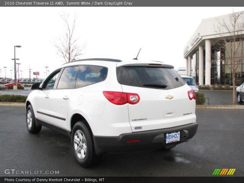 Summit White / Dark Gray/Light Gray 2010 Chevrolet Traverse LS AWD