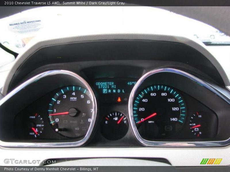 Summit White / Dark Gray/Light Gray 2010 Chevrolet Traverse LS AWD
