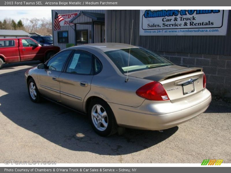 Arizona Beige Metallic / Medium Parchment 2003 Ford Taurus SES