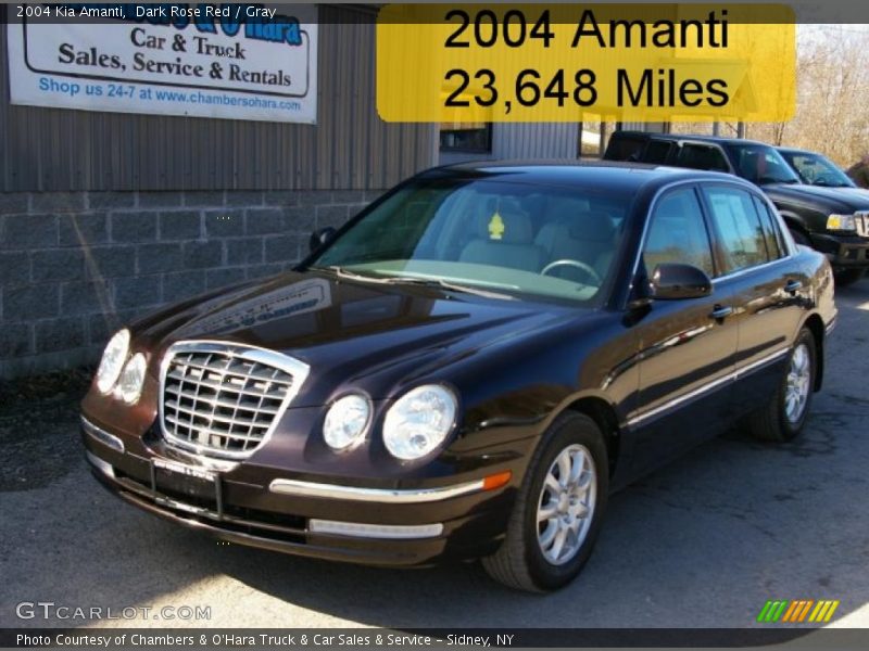 Dark Rose Red / Gray 2004 Kia Amanti