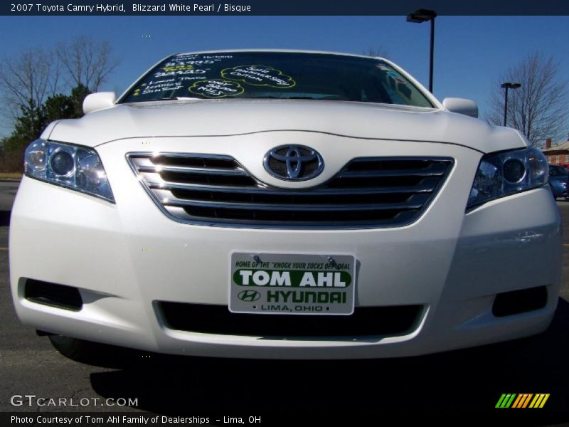 Blizzard White Pearl / Bisque 2007 Toyota Camry Hybrid