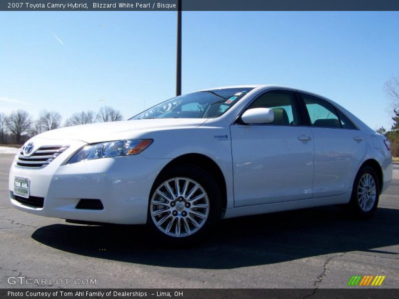 Blizzard White Pearl / Bisque 2007 Toyota Camry Hybrid