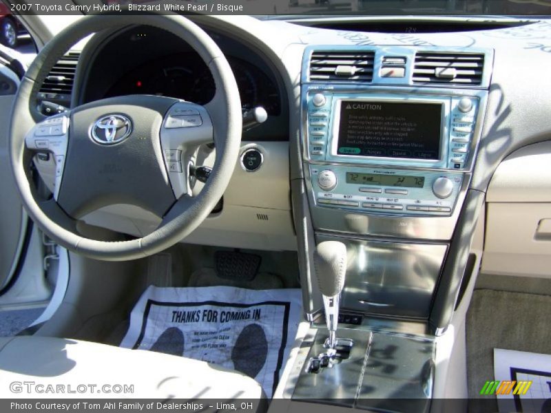 Blizzard White Pearl / Bisque 2007 Toyota Camry Hybrid