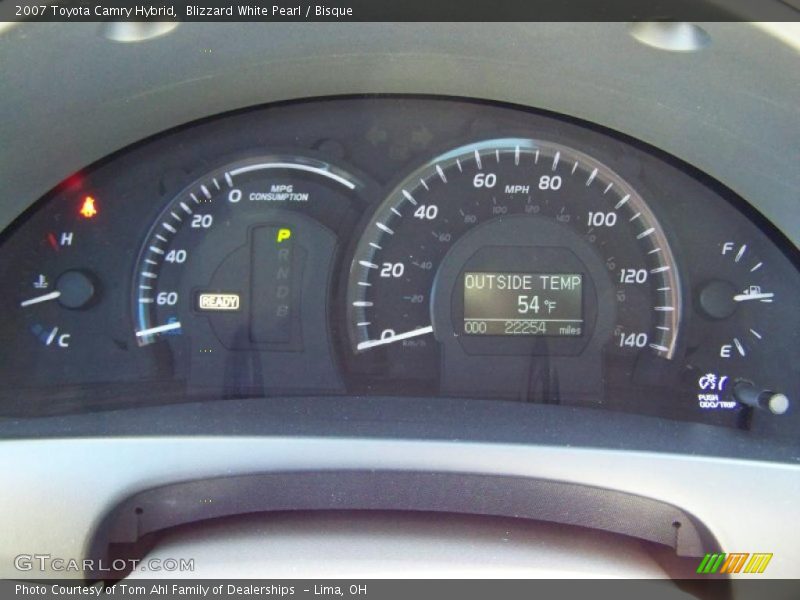Blizzard White Pearl / Bisque 2007 Toyota Camry Hybrid