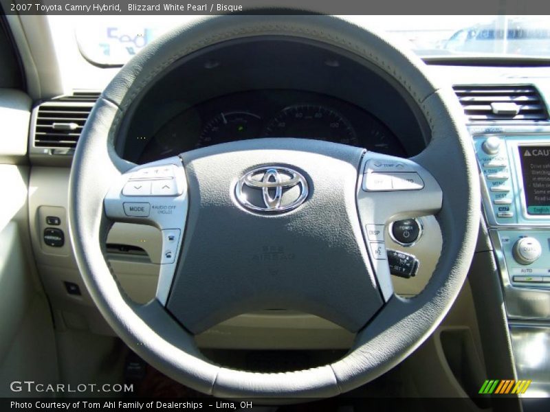 Blizzard White Pearl / Bisque 2007 Toyota Camry Hybrid