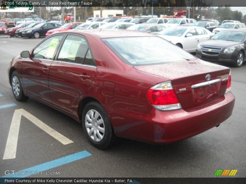 Salsa Red Pearl / Taupe 2006 Toyota Camry LE