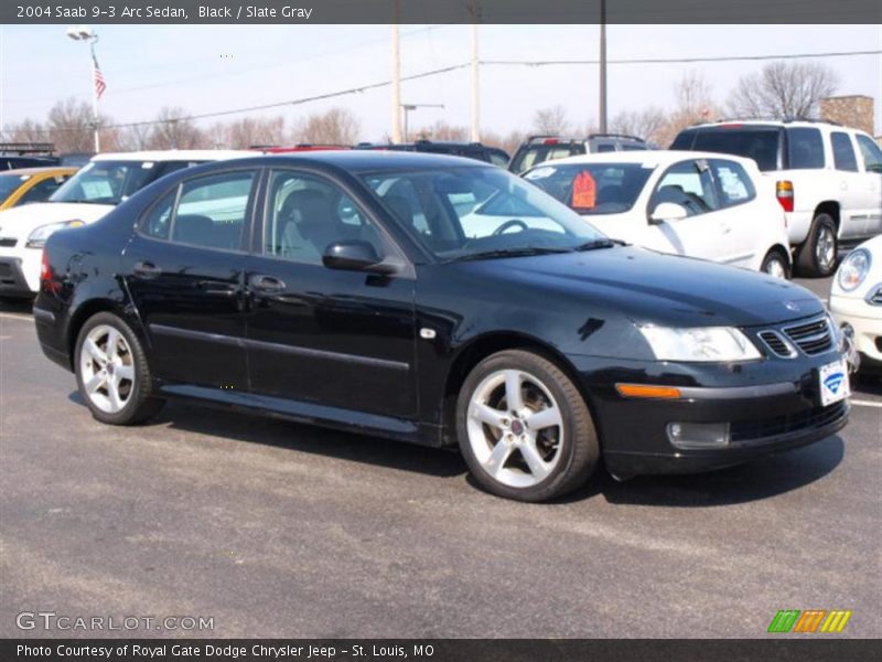 Black / Slate Gray 2004 Saab 9-3 Arc Sedan
