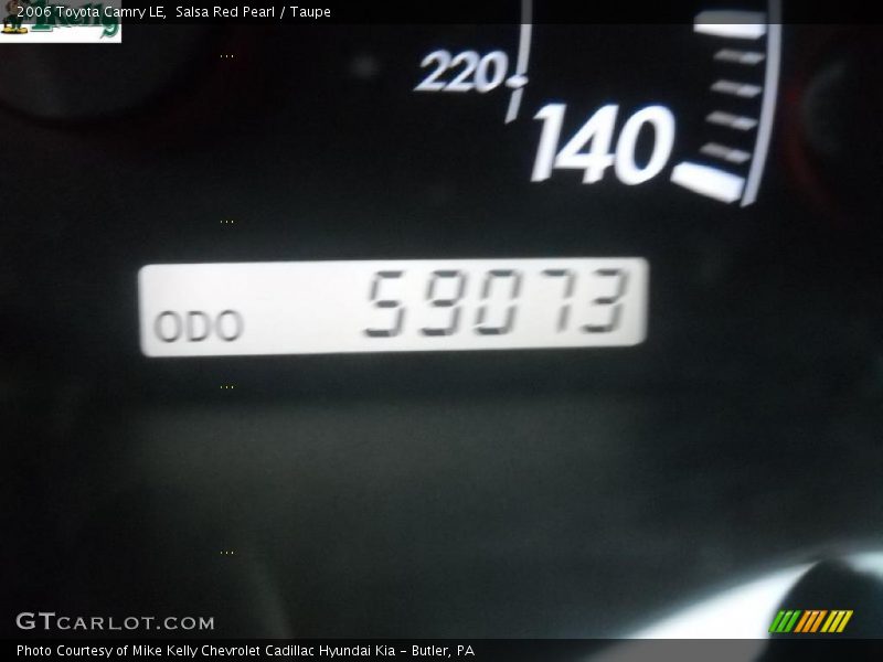 Salsa Red Pearl / Taupe 2006 Toyota Camry LE