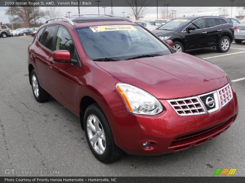 Venom Red / Black 2009 Nissan Rogue SL AWD