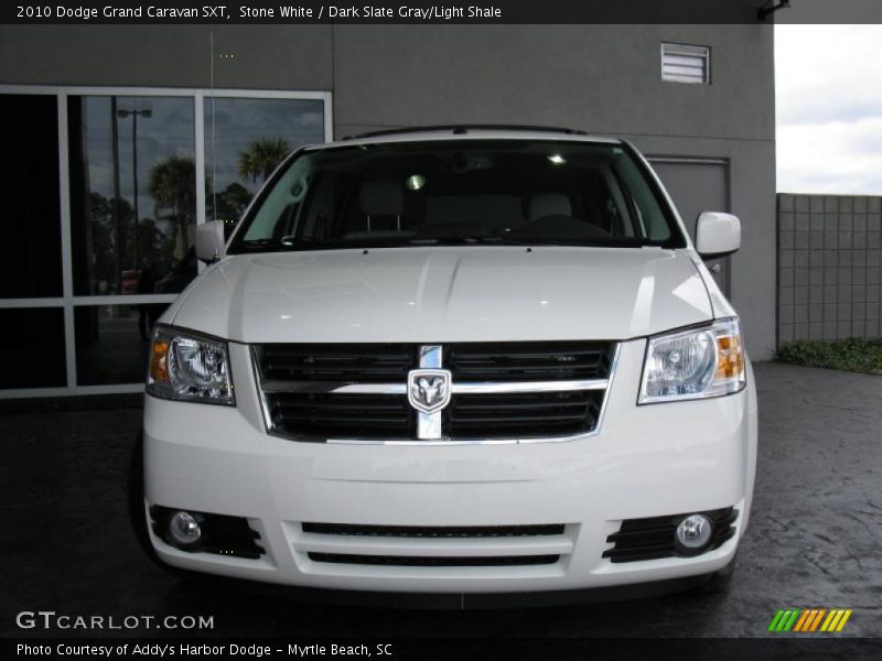 Stone White / Dark Slate Gray/Light Shale 2010 Dodge Grand Caravan SXT