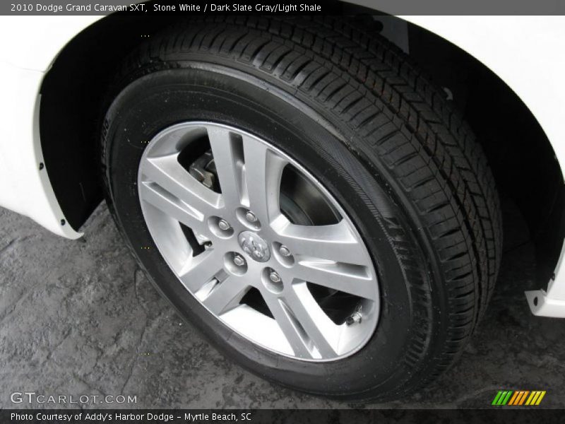 Stone White / Dark Slate Gray/Light Shale 2010 Dodge Grand Caravan SXT