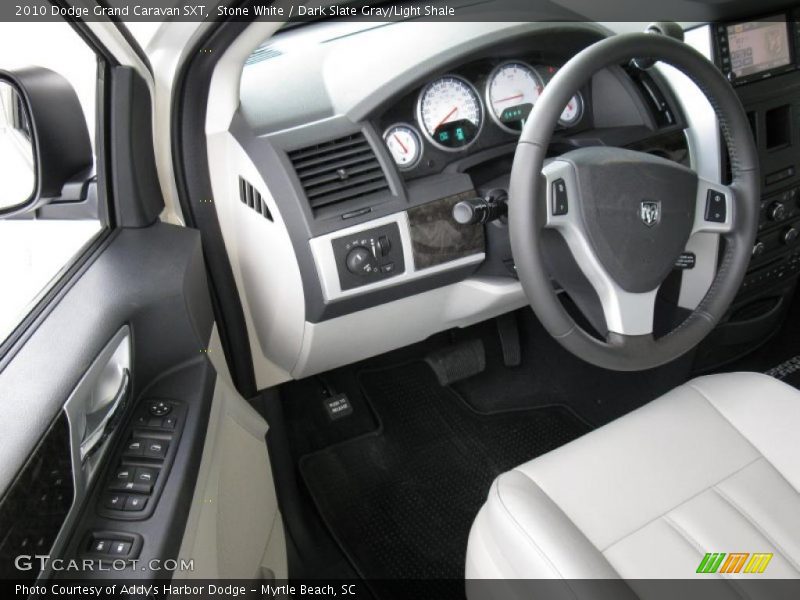 Stone White / Dark Slate Gray/Light Shale 2010 Dodge Grand Caravan SXT