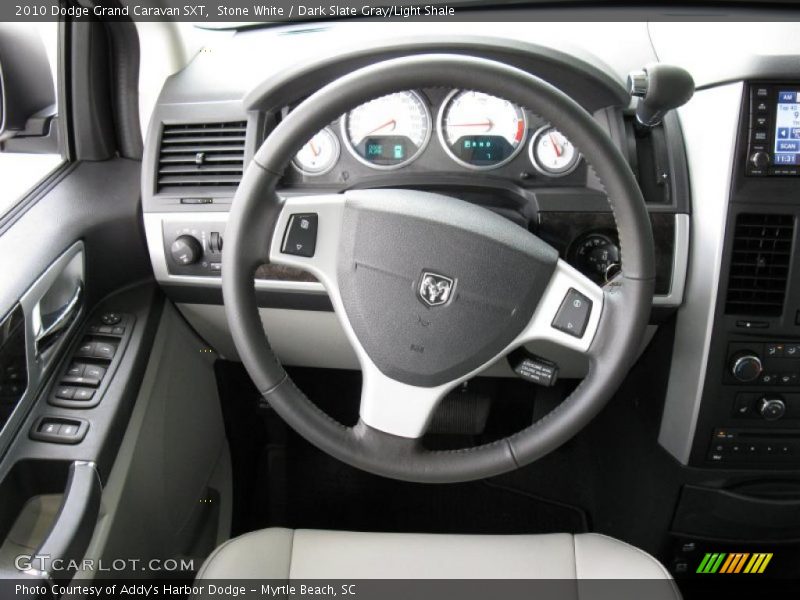 Stone White / Dark Slate Gray/Light Shale 2010 Dodge Grand Caravan SXT