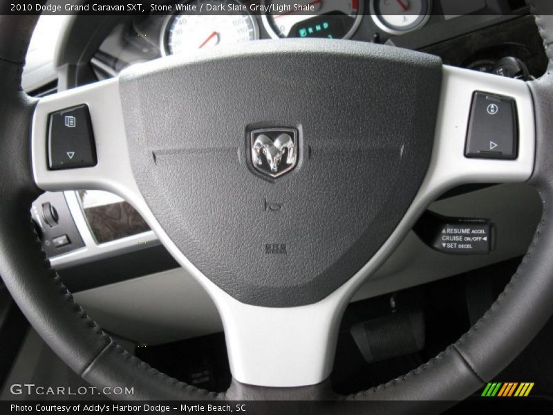 Stone White / Dark Slate Gray/Light Shale 2010 Dodge Grand Caravan SXT