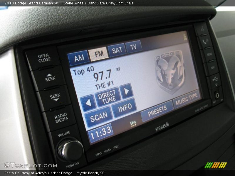 Stone White / Dark Slate Gray/Light Shale 2010 Dodge Grand Caravan SXT