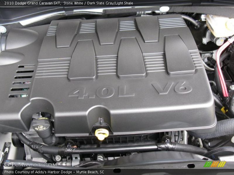 Stone White / Dark Slate Gray/Light Shale 2010 Dodge Grand Caravan SXT