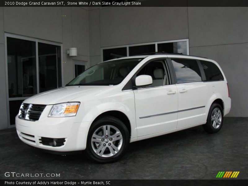 Stone White / Dark Slate Gray/Light Shale 2010 Dodge Grand Caravan SXT