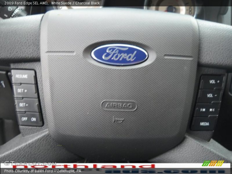 White Suede / Charcoal Black 2009 Ford Edge SEL AWD