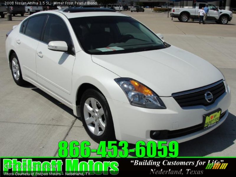 Winter Frost Pearl / Blond 2008 Nissan Altima 3.5 SL