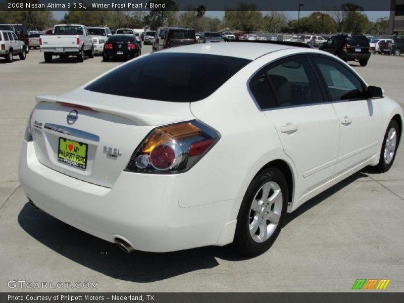 Winter Frost Pearl / Blond 2008 Nissan Altima 3.5 SL