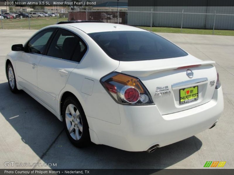 Winter Frost Pearl / Blond 2008 Nissan Altima 3.5 SL