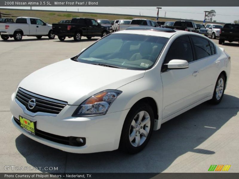 Winter Frost Pearl / Blond 2008 Nissan Altima 3.5 SL