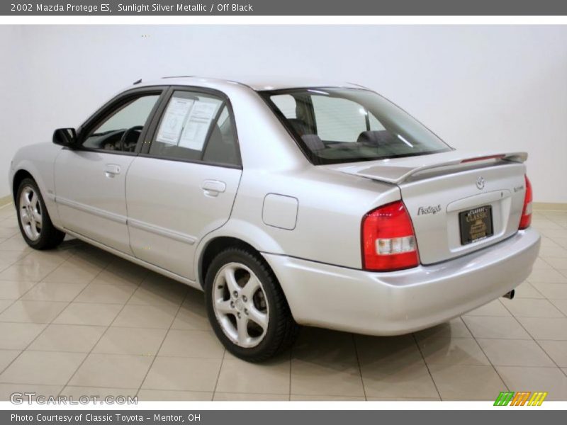 Sunlight Silver Metallic / Off Black 2002 Mazda Protege ES