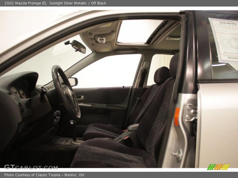 Sunlight Silver Metallic / Off Black 2002 Mazda Protege ES