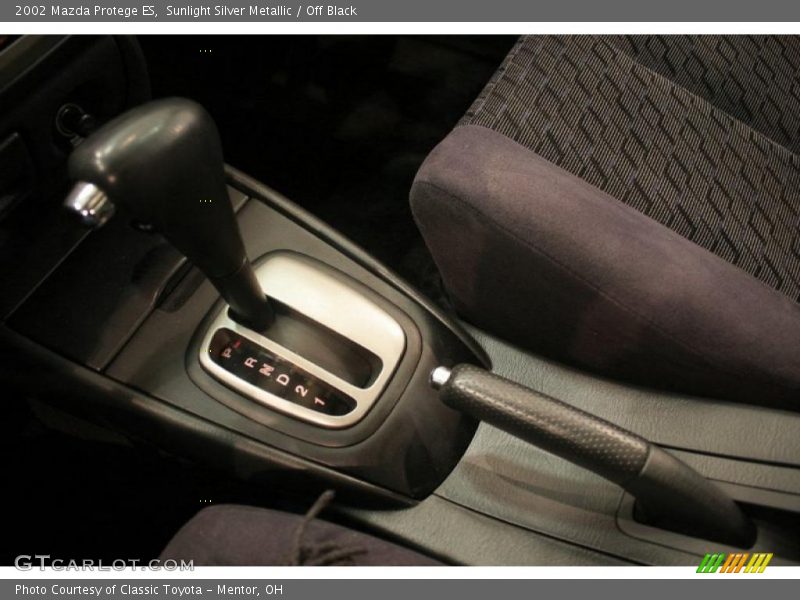 Sunlight Silver Metallic / Off Black 2002 Mazda Protege ES