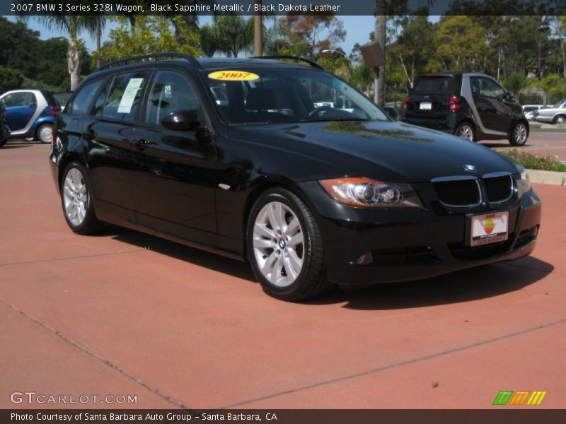 Black Sapphire Metallic / Black Dakota Leather 2007 BMW 3 Series 328i Wagon