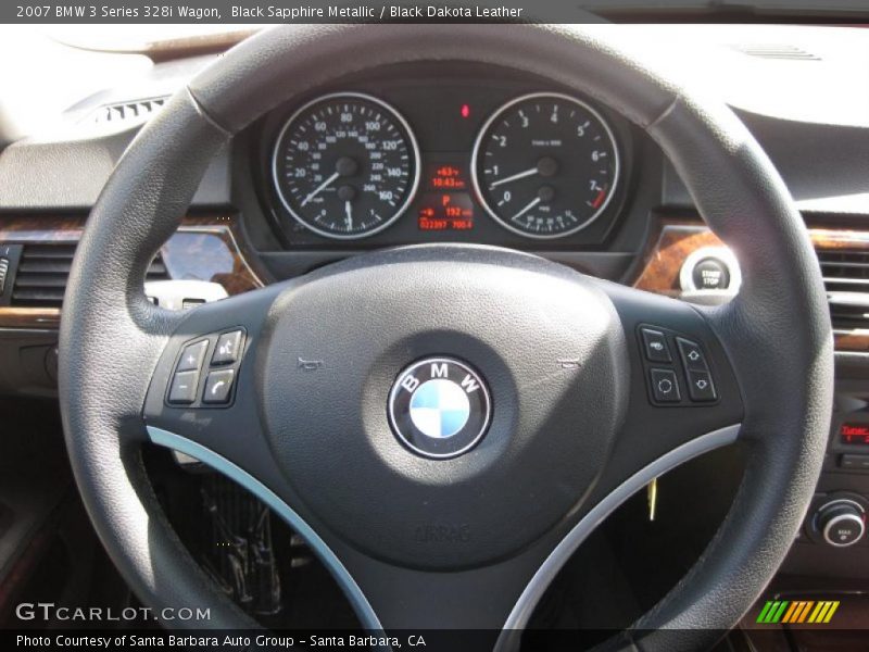 Black Sapphire Metallic / Black Dakota Leather 2007 BMW 3 Series 328i Wagon