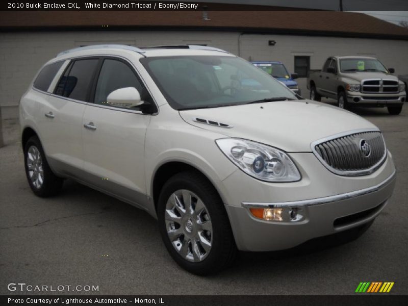 White Diamond Tricoat / Ebony/Ebony 2010 Buick Enclave CXL
