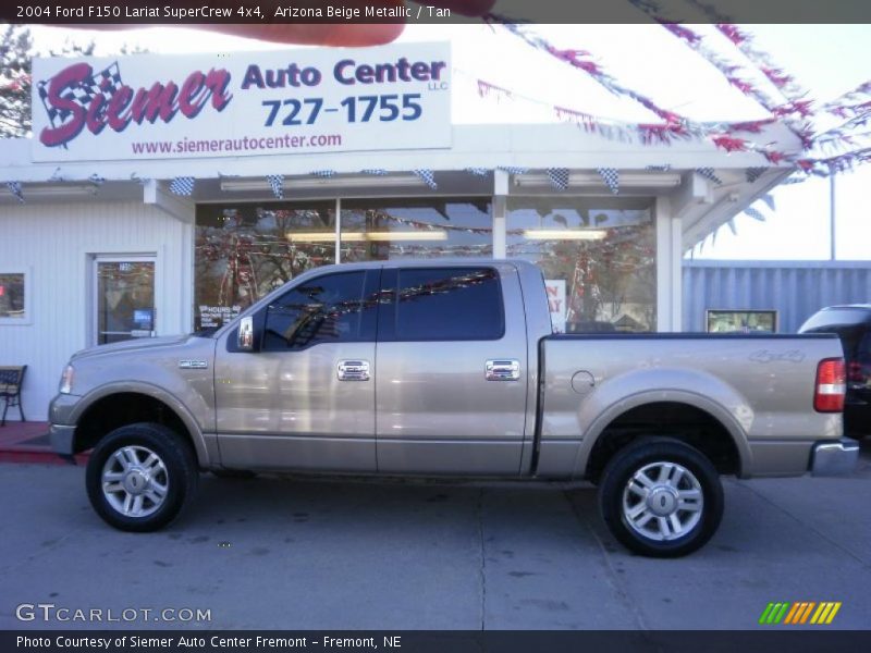 Arizona Beige Metallic / Tan 2004 Ford F150 Lariat SuperCrew 4x4