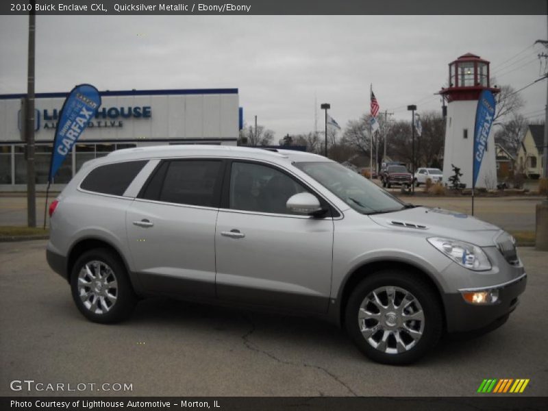Quicksilver Metallic / Ebony/Ebony 2010 Buick Enclave CXL