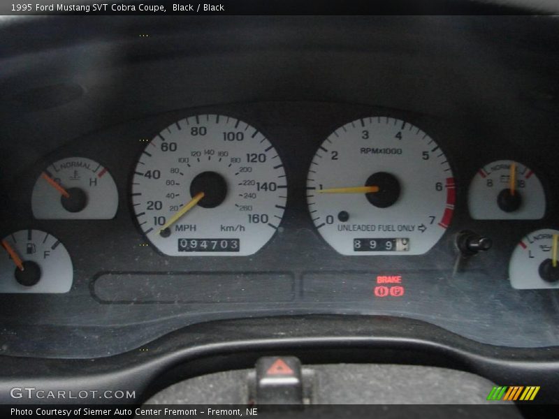 Black / Black 1995 Ford Mustang SVT Cobra Coupe