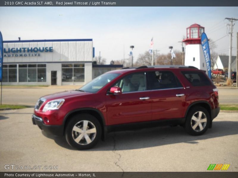 Red Jewel Tintcoat / Light Titanium 2010 GMC Acadia SLT AWD