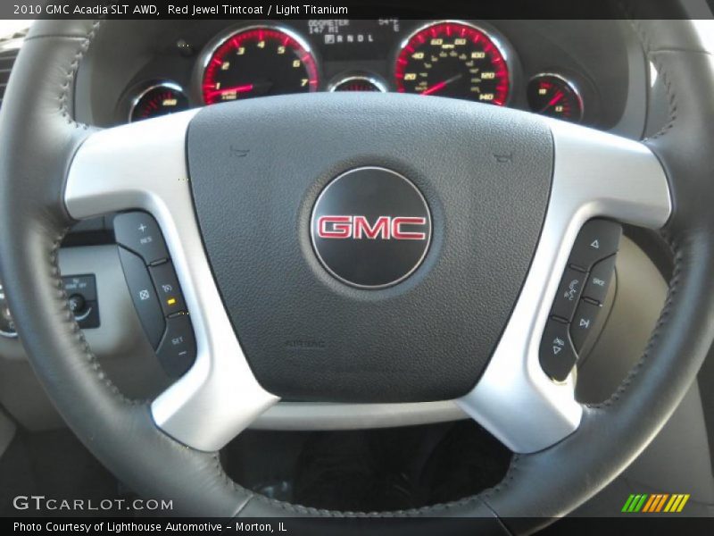 Red Jewel Tintcoat / Light Titanium 2010 GMC Acadia SLT AWD