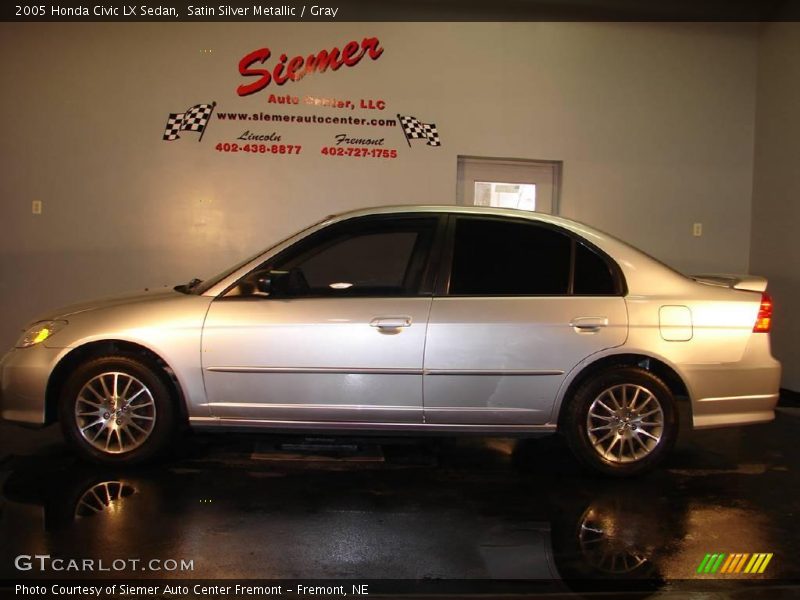 Satin Silver Metallic / Gray 2005 Honda Civic LX Sedan