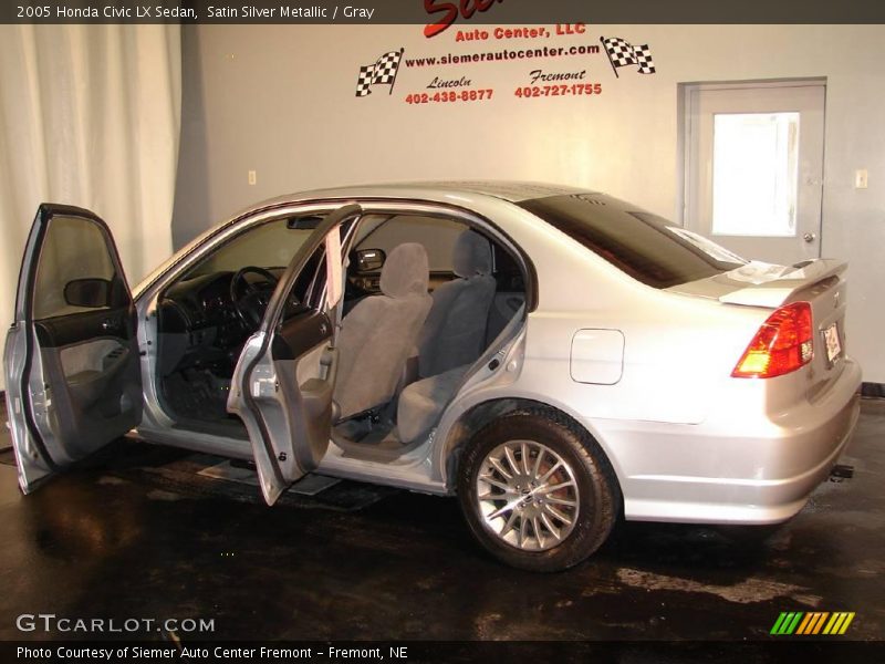 Satin Silver Metallic / Gray 2005 Honda Civic LX Sedan